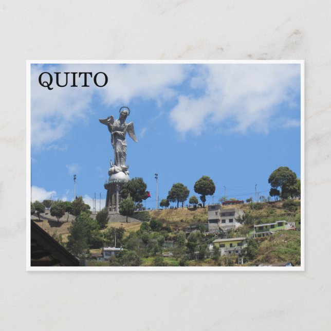 Cartão Postal el panecillo quito (Frente)