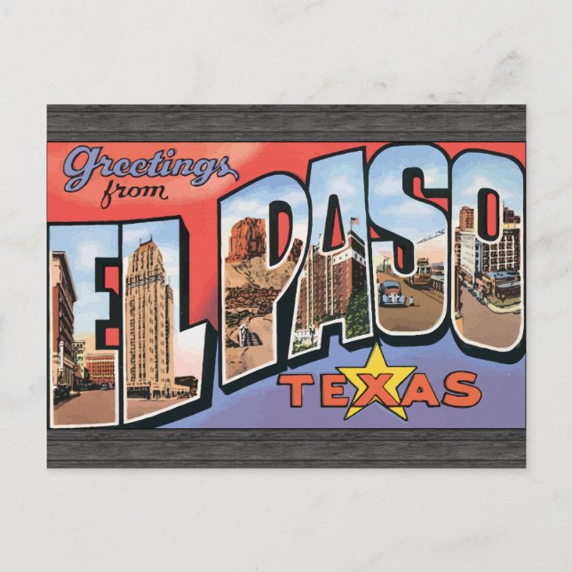 Cartão Postal El Paso Texas (Frente)