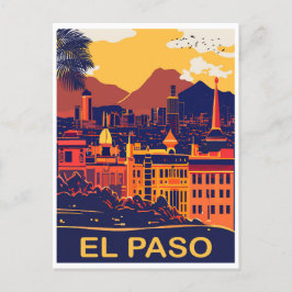 Cartão Postal El Paso, Texas, paisagem urbana, Viagem