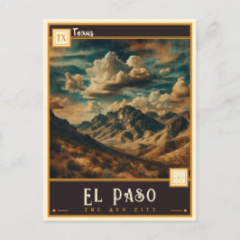 Cartão Postal El Paso, Texas | Vintage