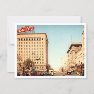Cartão Postal El Paso TX, Centro, 1960 Vintage