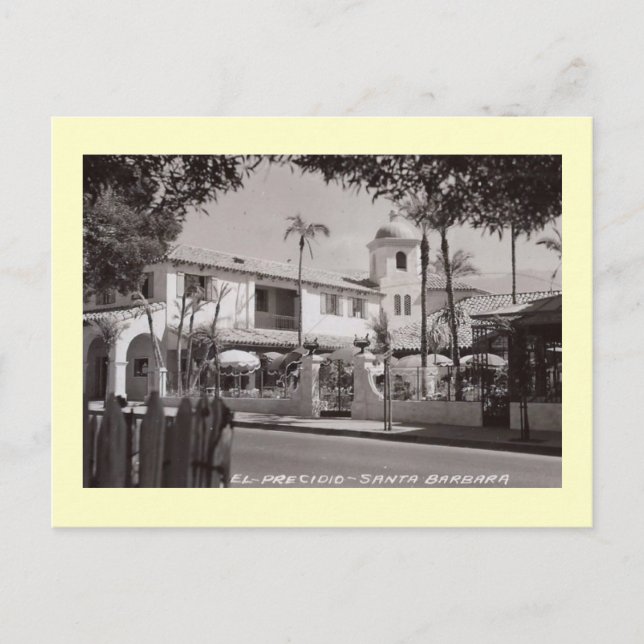 Cartão Postal El Presidio, Papais noeis Barbara, California Vint (Frente)
