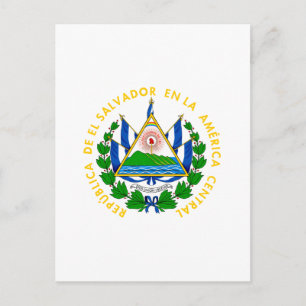 Cartão Postal El Salvador - emblema/bandeira/brasão/símbolo