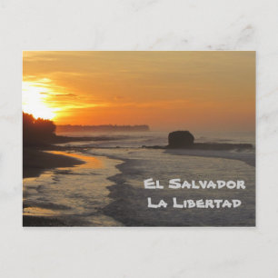 Cartão Postal El Salvador, La Libertad, nascer do sol El Sunzal