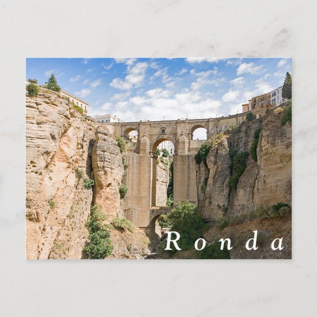 Cartão Postal "EL Tejo" de Ronda com o Puente Nuevo. (Frente)