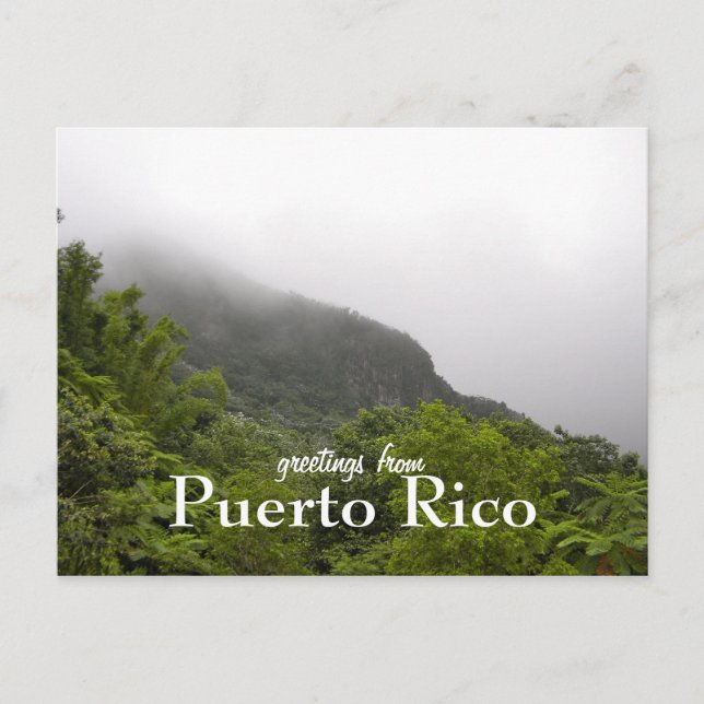 Cartão Postal El Yunque, Porto Rico (Frente)