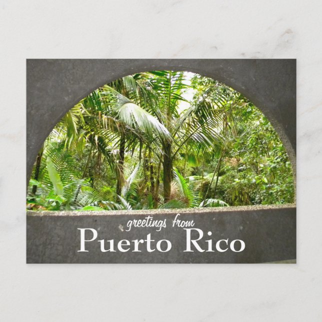 Cartão Postal El Yunque, Porto Rico (Frente)