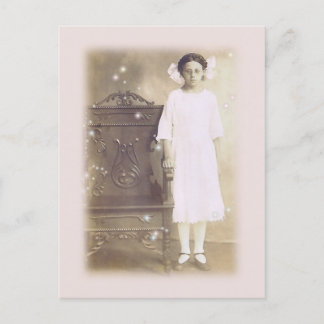 Cartão Postal Ela acreditava na arte fotográfica Vintage