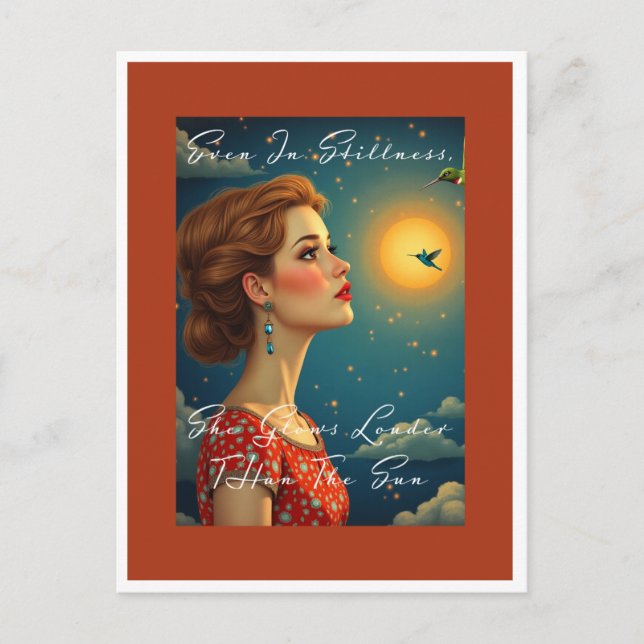 Cartão Postal Ela Brilha Mais Do Que O Sol (Frente)