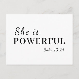Cartão Postal Ela é Forte Provérbios 31:25 Design