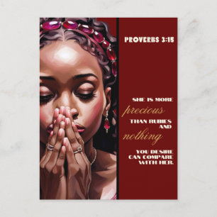 Cartão Postal Ela é mais Precioso do que o Poster brilhante