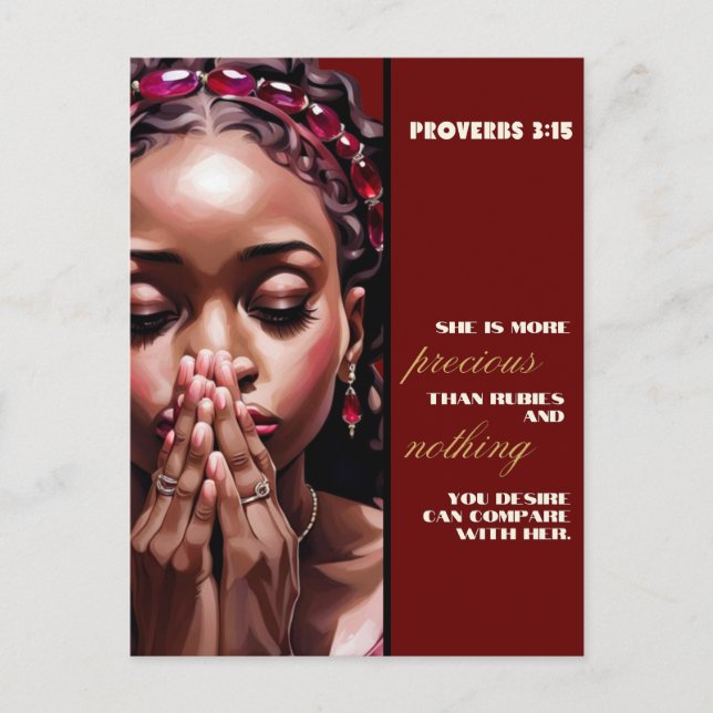 Cartão Postal Ela é mais Precioso do que o Poster brilhante (Frente)