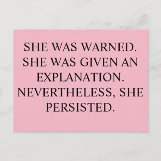 Cartão Postal Ela Foi Avisada, Cartão-Postal