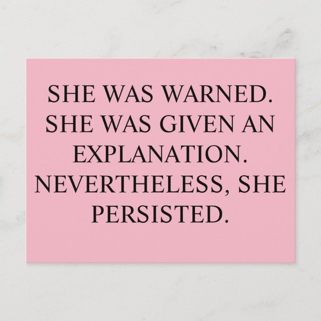 Cartão Postal Ela Foi Avisada, Cartão-Postal (Frente)