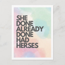 Cartão Postal Ela Já Fez O Cartão-Postal De Arrasto De Hersas