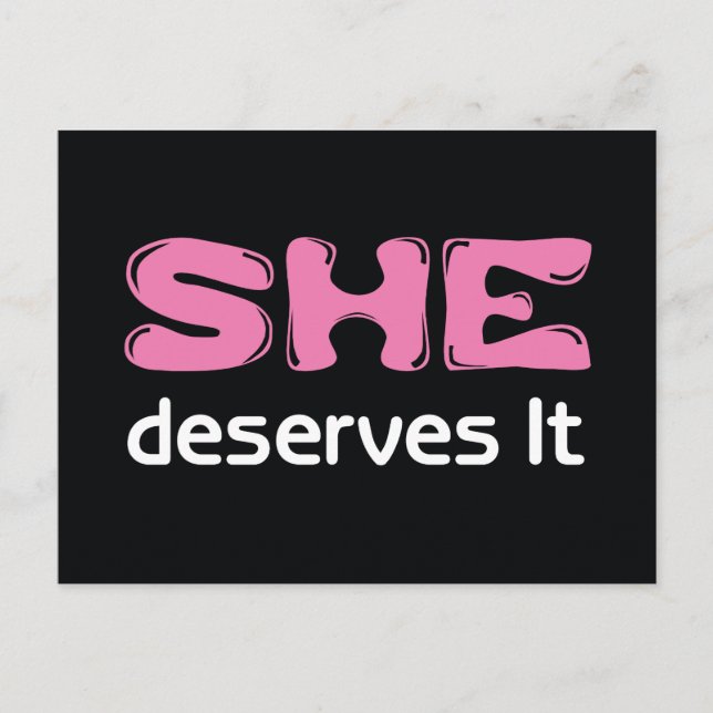 Cartão Postal Ela Merece Cartão-Postal (Frente)
