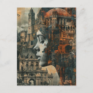 Cartão Postal Ela Tem a Cidade na Mente Surreal