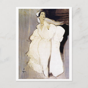 Cartão Postal Ela vê seu amante! Elegante, Romance, Vintage