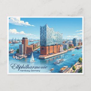 Cartão Postal Elbphilharmonie Hamburgo Alemanha