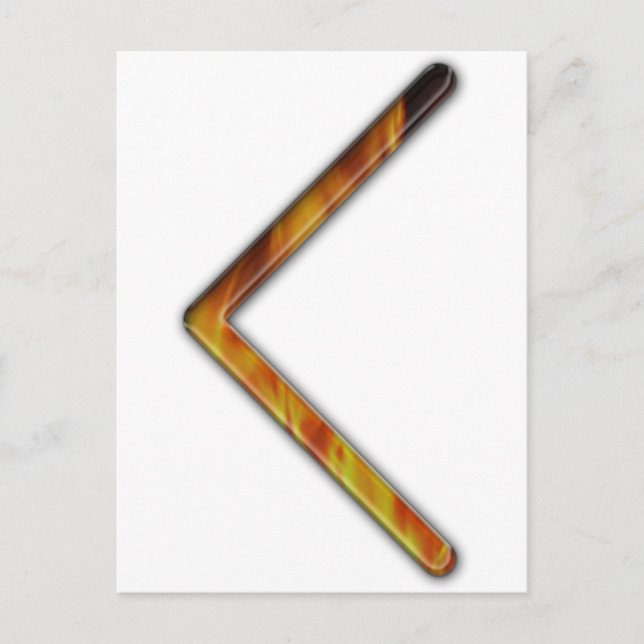 Cartão Postal Elder Futhark Rune Cen (Frente)