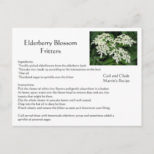 Cartão Postal Elderberry Blossom Fritters