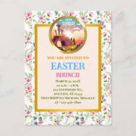 Cartão Postal Ele é Risen e Celebração da Ressurreição domingo