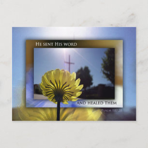 Cartão Postal Ele Enviou a Sua Palavra e os Sarou