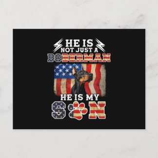 Cartão Postal Ele Não É Apenas Um Doberman. Ele É Meu Filho Cach