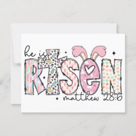 Cartão Postal Ele ressuscitou a páscoa cristã feliz Jesus Deus a