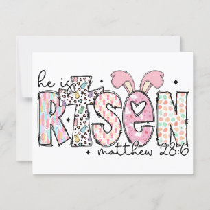 Cartão Postal Ele ressuscitou a páscoa cristã feliz Jesus Deus a