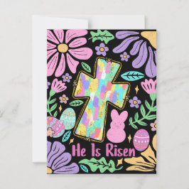 Cartão Postal Ele ressuscitou a páscoa cristã feliz Jesus Deus a