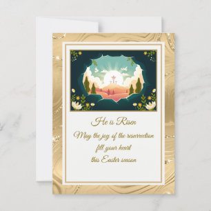 Cartão Postal Ele Ressuscitou" Feliz Páscoa - Personalizado Reli