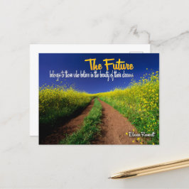 Cartão Postal Eleanor Roosevelt, citação inspiracional "O futuro