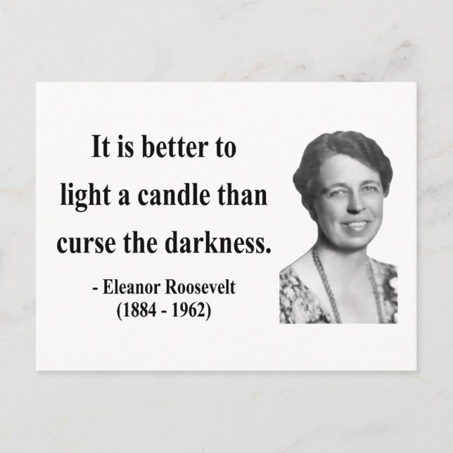 Cartão Postal Eleanor Roosevelt Cotação 3b (Frente)