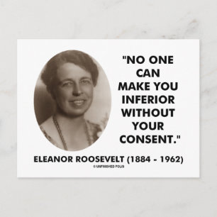 Cartão Postal Eleanor Roosevelt Ninguém Pode Fazer Você Inferior