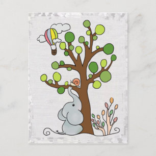 Cartão Postal Elefant Unterm Baum