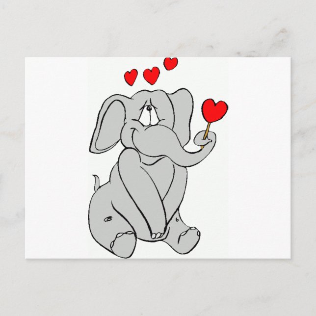 Cartão Postal elefante (Frente)