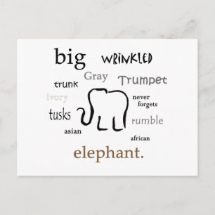 Cartão Postal elefante