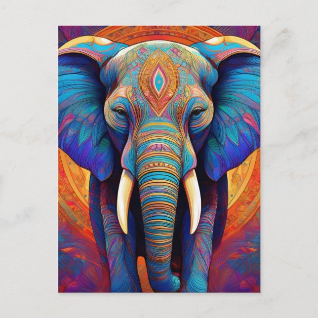Cartão Postal Elefante AI (Frente)