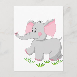 Cartão Postal Elefante ambulante para crianças
