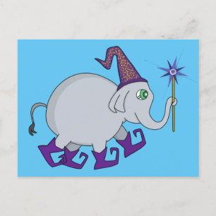 Cartão Postal Elefante Assistente
