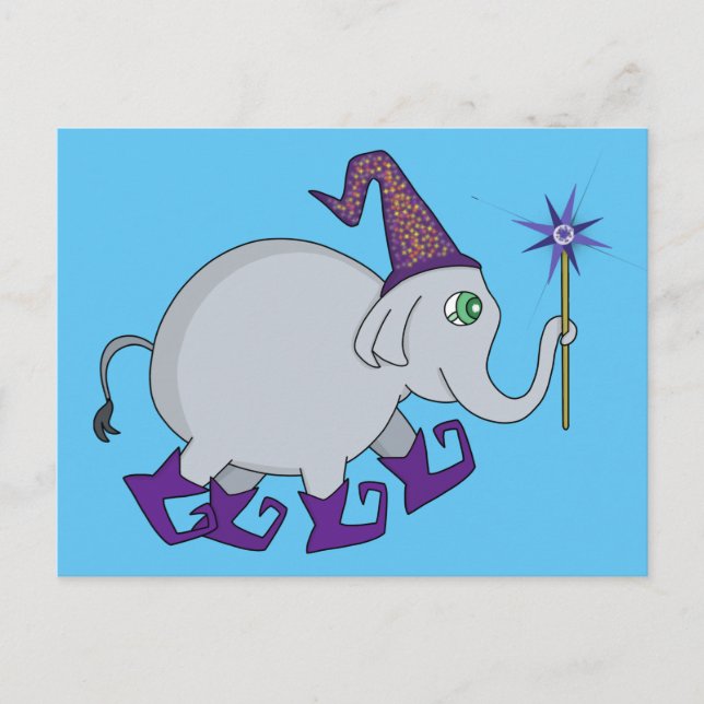 Cartão Postal Elefante Assistente (Frente)