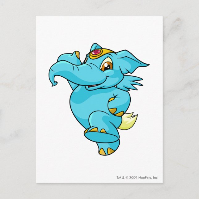 Cartão Postal Elefante Azul (Frente)