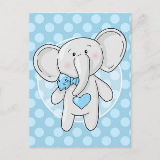Cartão Postal Elefante Azul - Enfermeiro de quarto de bebês