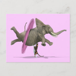 Cartão Postal Elefante balé