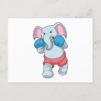 Elefante boxeando com luvas de boxe