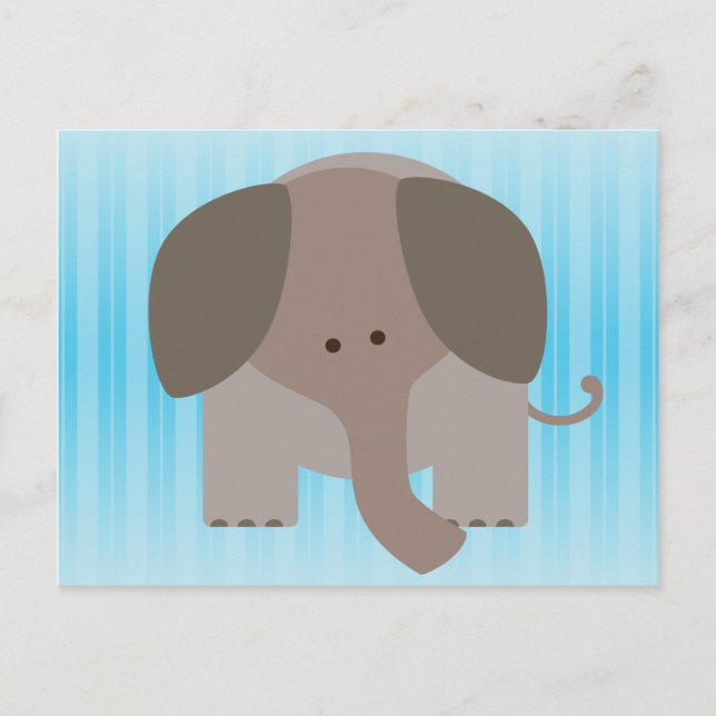 Cartão Postal Elefante Castanho (Frente)