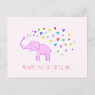Cartão Postal Elefante com cartaz colorida