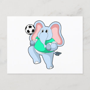 Cartão Postal Elefante como jogador de futebol com Soccer.PNG