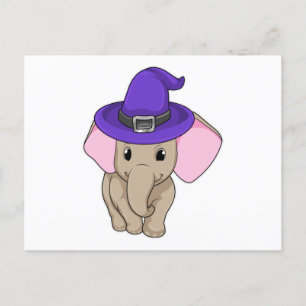 Cartão Postal Elefante como Mago